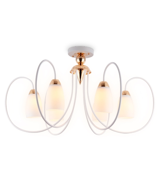 Светильник Ambrella light TR3120/6 WH/GD белый/золото E27 max 40W D850*480