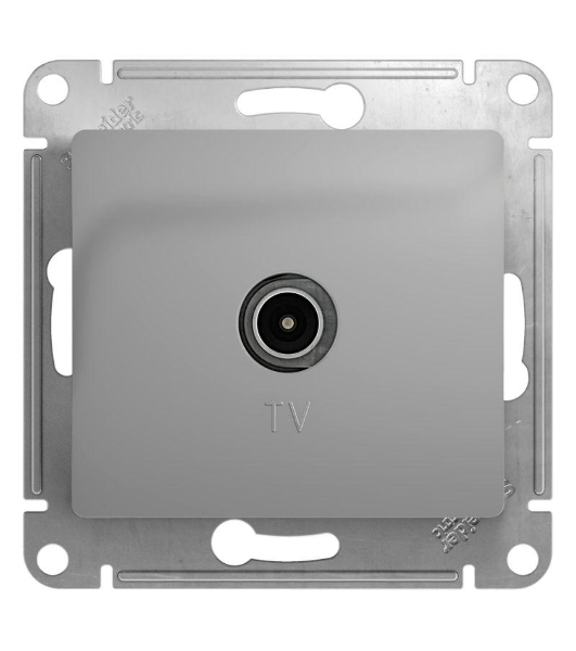 Механизм розетки TV 1-м СП Glossa оконечной 1DB алюм. SchE GSL000391