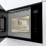 Встраиваемая микроволновая печь Gorenje BM201SG3BG, 20 л, 5 уровней мощности, 8 автопрограмм, сенсорное управление, дисплей, гриль, поворотный стол, AquaClean, автоменю черный, фото9