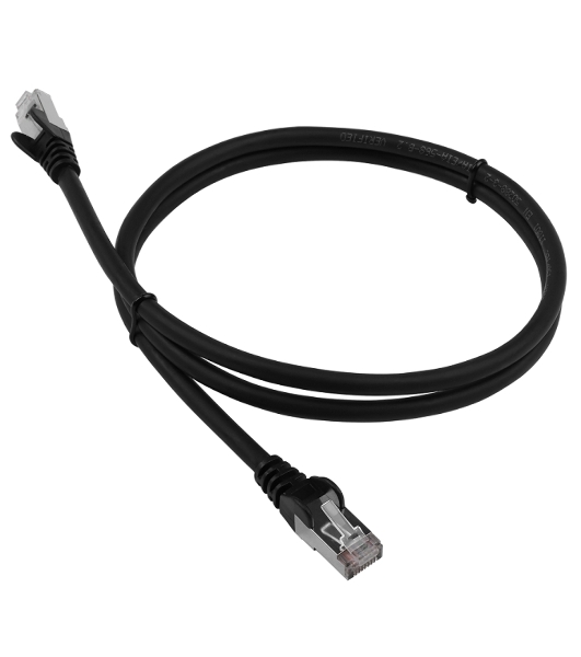 Патч-корд LANMASTER LSZH FTP cat.6, 3.0 м, черный
