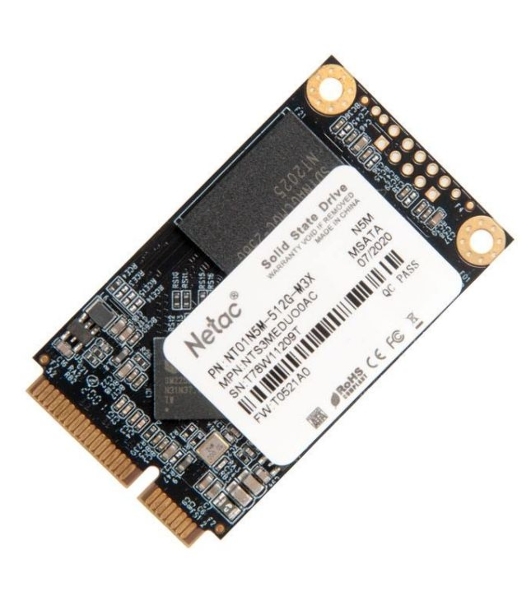 Накопитель SSD Netac N5M, 512Gb, mSATA, R/W 540/490