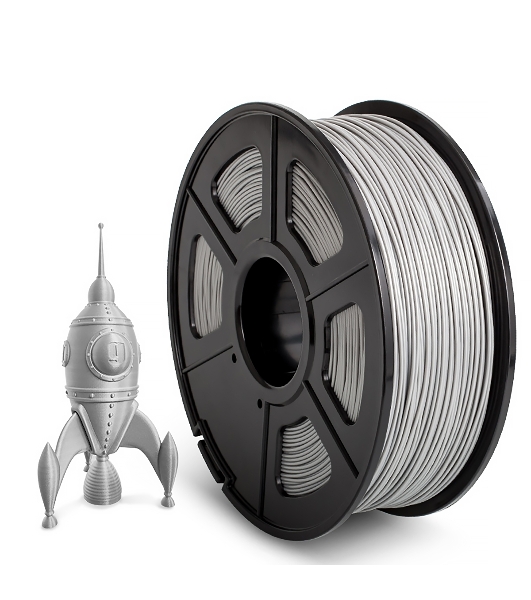 Филамент NVPrint ABS Silver для 3D печати диаметр 1.75мм длина 330 метров масса 1 кг