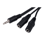 Кабель-разветвитель аудио Cablexpert CCA-415-5M-N, Jack 3.5(M) 3pin/2xJack 3.5(F), 5м, черный, пакет, фото5
