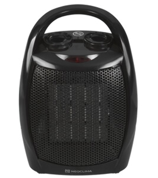 Тепловентилятор Neoclima PTC-07, черный, 750/1500 Вт, 20 м2, термостат