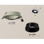 Комплект встраиваемого поворотного светильника Ambrella light XC7653021 SGR/PBK серый песок/черный полированный MR16 GU5.3 (C7653, N7031), фото 1