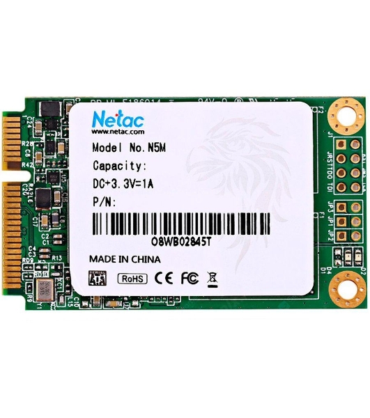 Накопитель SSD Netac N5M, 512Gb, mSATA, R/W 540/490
