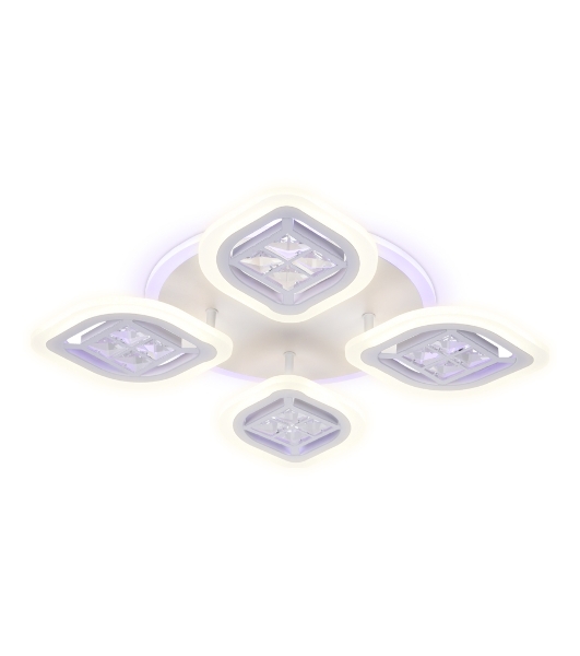 Светильник Ambrella light FA280/4 WH белый 69W 530*530*80 (ПДУ РАДИО 2.4G)