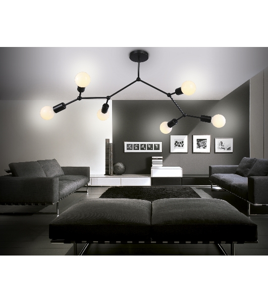 Светильник Ambrella light TR8036/6 BK черный E27*6 max 40W D670*590