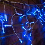 Гирлянда Neon-night Айсикл (бахрома) светодиодный, 4,8 х 0,6 м, белый провод, 230 В, диоды синие, 152 LED, фото 1