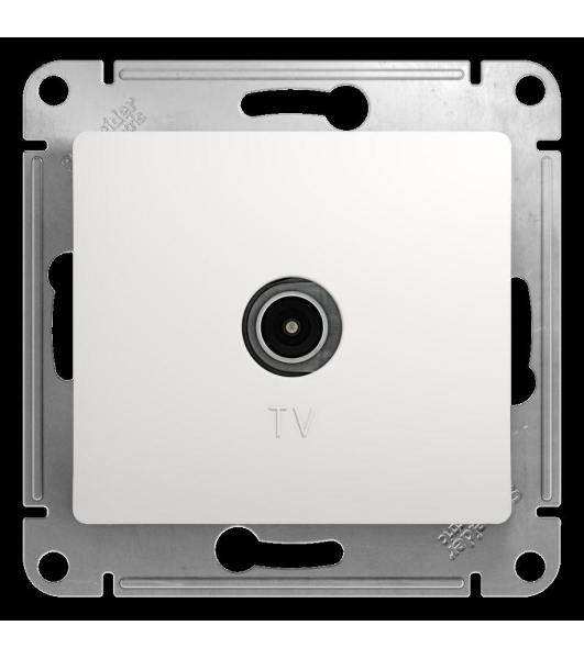 Механизм розетки TV 1-м СП Glossa 1DB белый SchE GSL000191