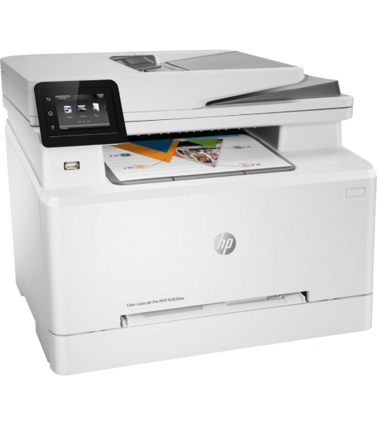 МФУ лазерное HP Color LaserJet Pro M283fdw (7KW75A), A4, цветной, печ. до 21 стр/мин., скан. до 26 стр/мин. (ч/б) 22 стр/мин. (цвет), 600 x 600 dpi (печать) 300x300dpi (скан), USB, RJ-45, Wi-Fi, Air Print, Mopria