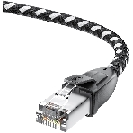 Патч-корд GCR PROF прямой 5.0m, UTP медь cat.6, STRONG черно-белый нейлон, ethernet high speed 10 Гбит/с, T568B, GCR-52779, фото5