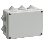 Коробка КМ41242 распаячная IEK UKO10-150-110-070-K41-55 для о/п 150х110х70 мм IP55 (RAL7035, 10 гермовводов), фото3