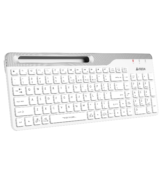 Клавиатура беспроводная A4Tech Fstyler FBK25, USB, Bluetooth/Радиоканал, белый/серый