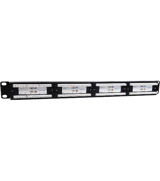 Патч-панель NTSS NTSS-PP-1U-24-UTP-RJ45-5E-D 19' 1U 24xRJ45 кат.5E UTP