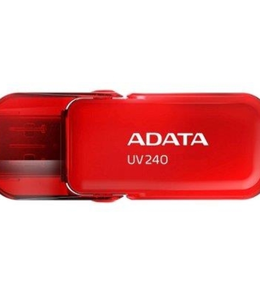 Флешка USB ADATA UV240 (AUV240-64G-RRD), 64Gb, USB 2.0, R/W 15/5, красный