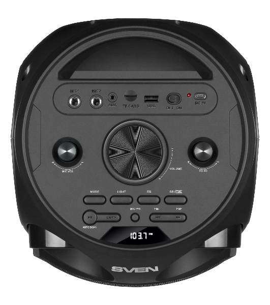 Колонка АС SVEN PS-750, черный (80 Вт, TWS, Bluetooth, FM, USB, microSD, LED-дисплей, 2х4400мА*ч)