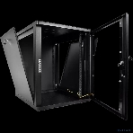 Шкаф телекоммуникационный настенный разборный ЦМО 15U (600 x 650) съемные стенки, дверь стекло, черный (ШРН-М-15.650-9005), фото 1