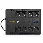 Источник бесперебойного питания ExeGate NEO NNB-650.LED.AVR.8SH.CH 650VA/390W, LED, AVR, 8*Schuko, 4*USB-порта для зарядки, черный, фото15