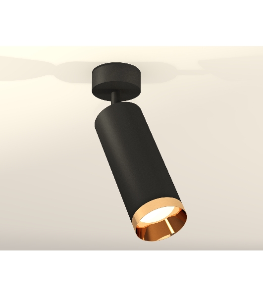 Светильник Ambrella Light XM6343005 SBK/PYG черный песок/золото желтое полированное MR16 GU5.3 (A2210, C6343, N6134)