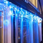 Гирлянда Neon-night Айсикл (бахрома) светодиодный, 4,8 х 0,6 м, белый провод, 230 В, диоды синие, 152 LED, фото2