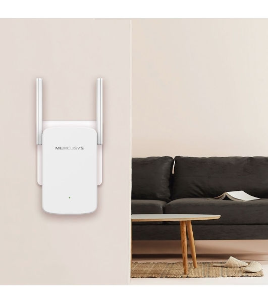 Усилитель сигнала Mercusys ME30 AC1200 Wi-Fi Range Extender, 300 Mbps at 2.4 GHz + 867 Mbps at 5 GHz, 1 x 10/100 LAN, 2× Fixed External Antennas, Wall Plugged, WPS/Reset Button, Signal Indicator, Range Extender/Access Point mode, Adaptive Path Selection