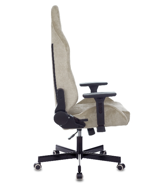 Кресло игровое Бюрократ Knight N1 Fabric бежевый Light-21, с подголов. крестовина металл