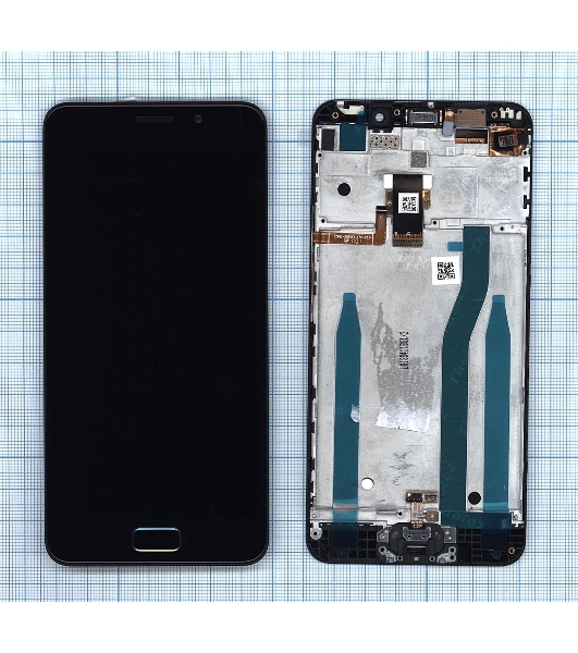 Дисплей для Asus ZenFone 3s Max ZC521TL черный с рамкой