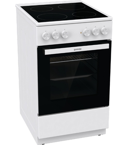 Плита электрическая Gorenje GEC5A12WG-B белый, конфорок 4 электрических, духовка 68 л, 50 см x 85 см x 59.4 см (без крышки)