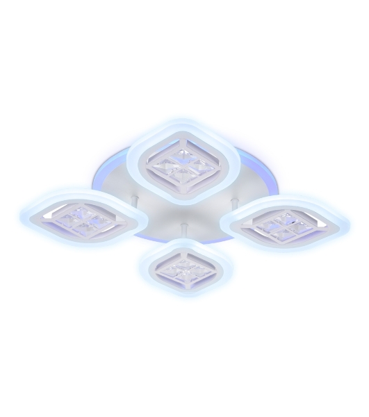 Светильник Ambrella light FA280/4 WH белый 69W 530*530*80 (ПДУ РАДИО 2.4G)