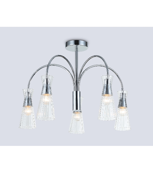 Люстра Ambrella light LH55651/5 СH/CL хром/прозрачный E14*5 max 40W D600*440