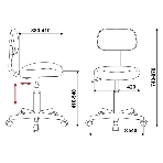 Кресло Бюрократ CH-1201NX черный, ткань, 100 кг, фото13