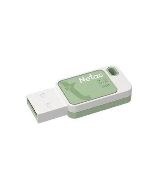Флешка USB Netac UA31 (NT03UA31N-128G-32GN), 128Gb, USB 3.2, R/W 110/45, зеленый/белый