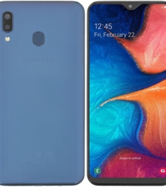 Дисплей для Samsung Galaxy A20 SM-A205F в сборе с тачскрином и рамкой (OLED), черный
