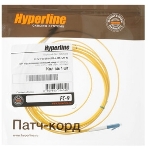 Патч-корд Hyperline волоконно-оптический (шнур) SM 9/125 (OS2), FC/UPC-LC/UPC, duplex, LSZH, 5 м FC-D2-9-FC/UR-LC/UR-H-5M-LSZH-YL (FC-9-FC-LC-UPC-5M), фото 1