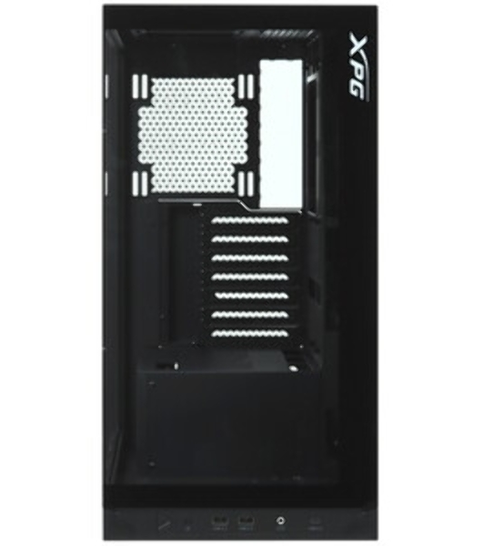 Компьютерный корпус XPG INVADER X BLACK (INVADERXMT-BKCWW) Mid-Tower Gaming ATX PC Case with Panoramic View, Tempered Glass Panels, and RGb Lighting Black