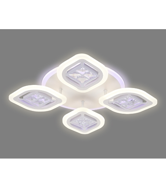 Светильник Ambrella light FA280/4 WH белый 69W 530*530*80 (ПДУ РАДИО 2.4G)