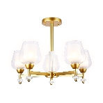 Светильник Ambrella light TR3154/5 GD/CL золото/прозрачный E27/5 max 40W D630*460, фото6