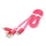 Кабель USB2.0 Cablexpert CC-mAPUSB2pk1m, AM/microBM 5P - iPhone lightning, 1м, комбо кабель, алюминиевые разъемы, розовый, блистер, фото3