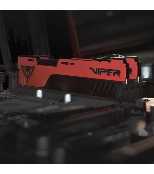 Оперативная память Patriot Viper Elite II, DDR4, 16GB (1x16 GB), 3600 MHz, CL20, DIMM, радиатор, красный, черный