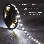 Лента светодиодная с USB-коннектором 5 В, IP23, SMD 2835, 60 LED/м 3 м белый (6500 K) LAMPER, фото2