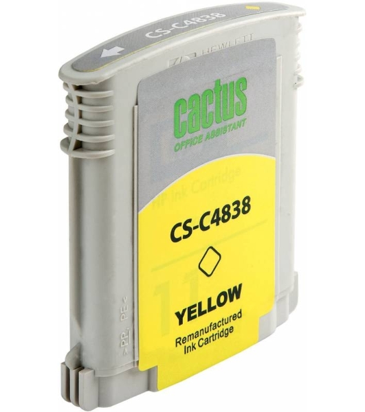 Картридж струйный Cactus CS-C4838 желтый (29 мл) для №11 HP 2000/2500/1000/1100/1200