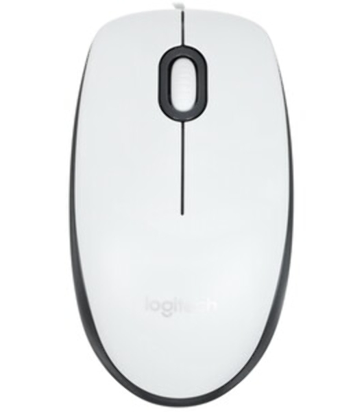 Мышь проводная Logitech M100R белый, 1000 dpi, USB, кнопки - 3