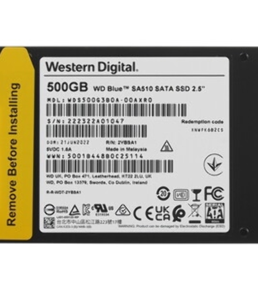 Накопитель SSD WD Blue SA510 1Tb, SATA III, 2.5', R/W 560/520