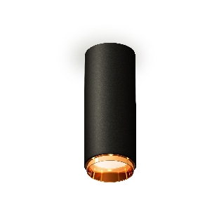 Светильник Ambrella Light XS6343005 SBK/PYG черный песок/золото желтое полированное MR16 GU5.3 (C6343, N6124)