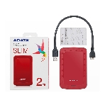 Внешний жесткий диск 2TB ADATA HV300, 2,5' , USB 3.1, красный, фото5