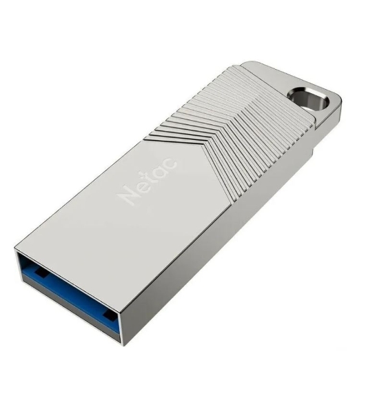 Флешка USB Netac UM1 (NT03UM1N-128G-32PN), 128Gb, USB 3.2, R/W 150/45, серебристый