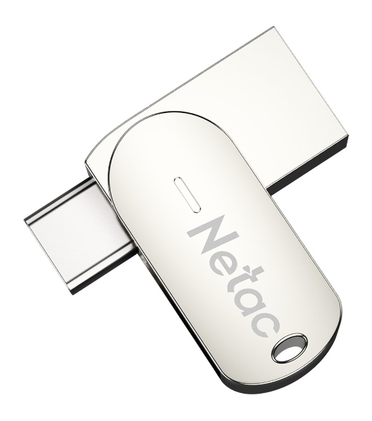Флешка USB R/W Netac USB Drive U785C USB3.0+TypeC 64Gb, retail version