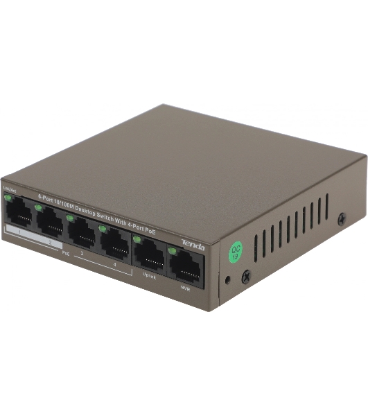 Коммутатор Tenda TEF1106P-4-63W 6PORT 100M 4POE