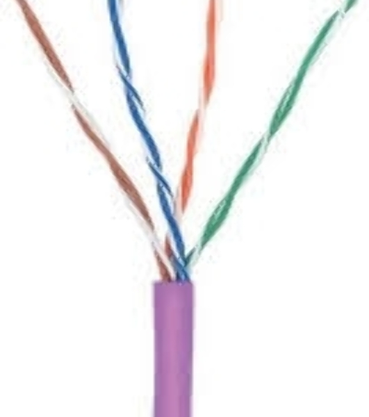 Кабель информационный Lanmaster TWT-5EUTP-NGLS кат.5е U/UTP не экранированный 4X2X24AWG PVC внутренний 305м фиолетовый